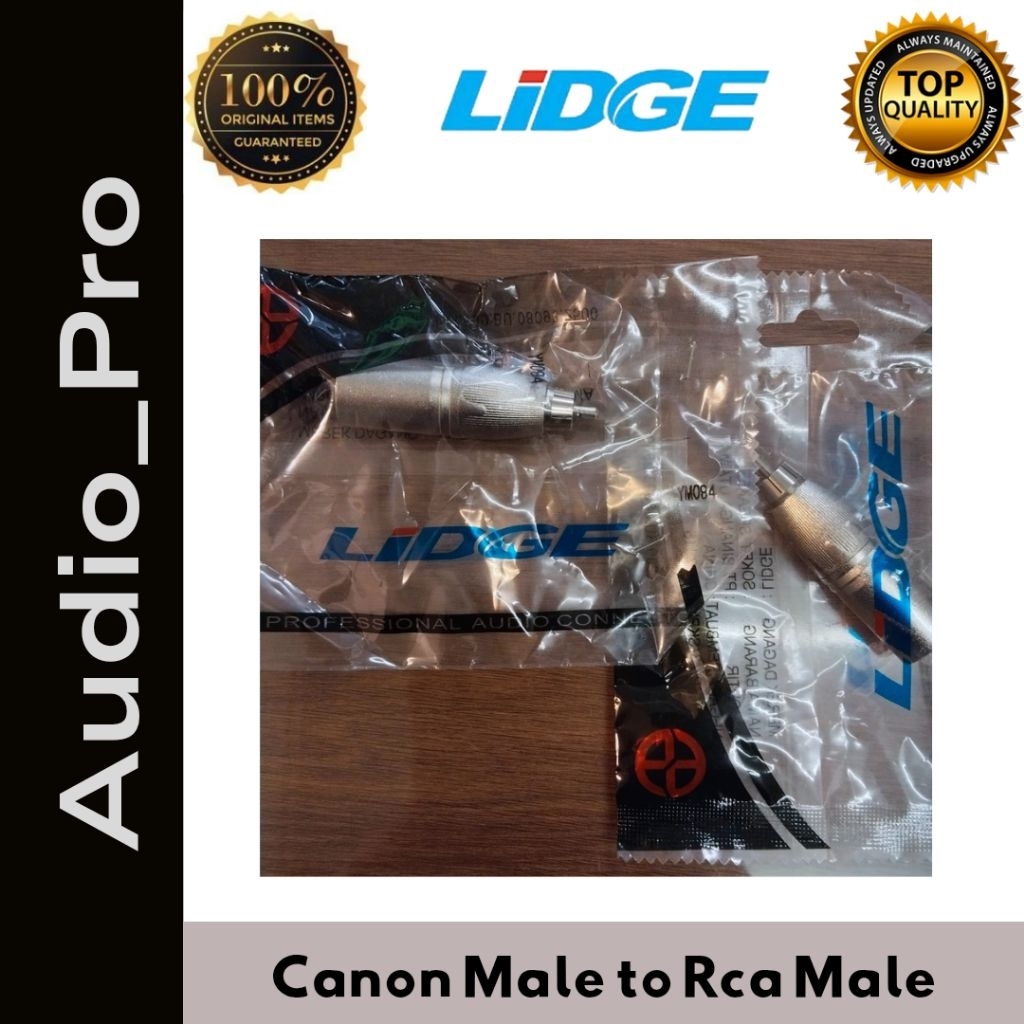 JEK LIDGE CANON MALE TO RCA MALE | LIDGE CANON MALE TO RCA MALE