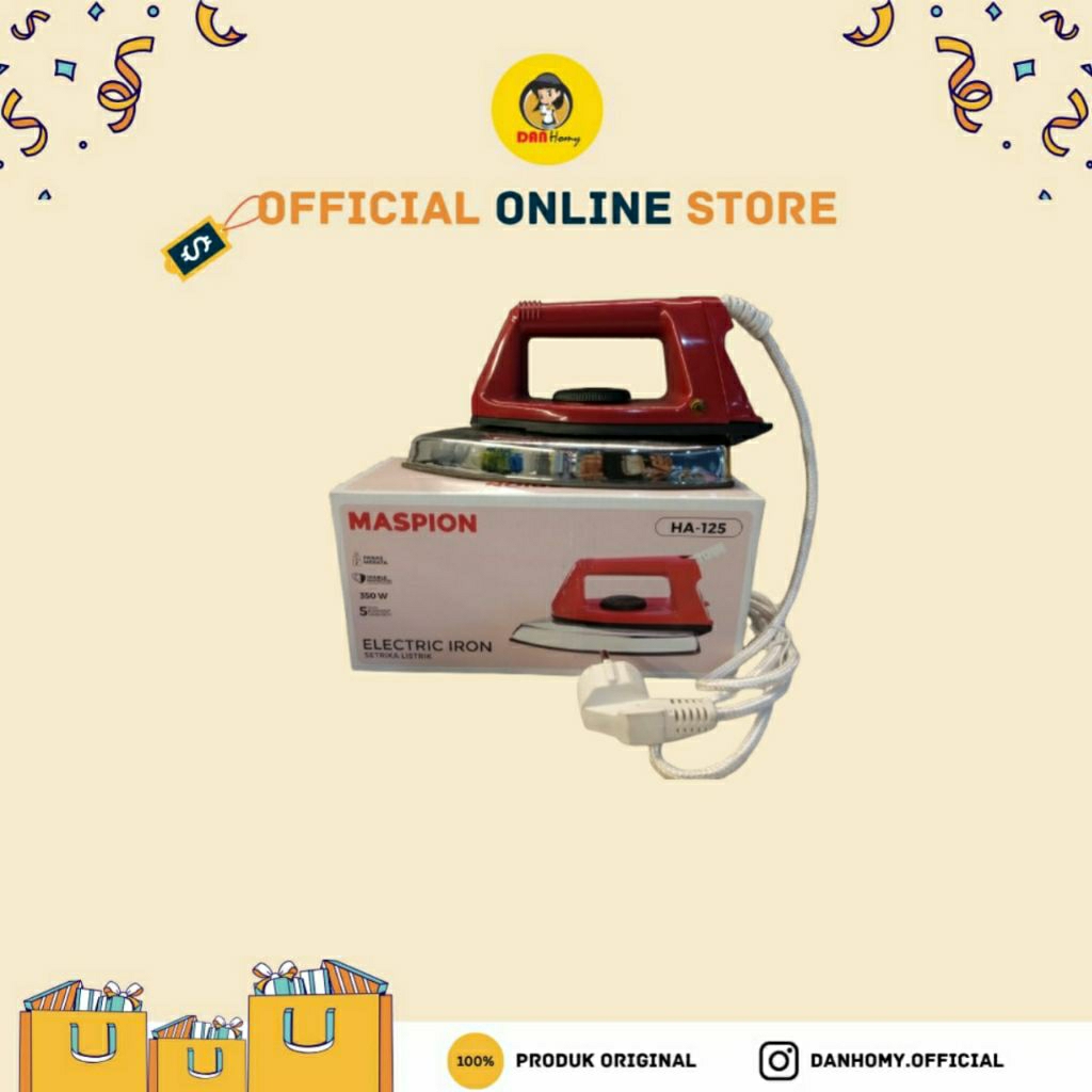 MASPION SETRIKA HA140/SETRIKA LISTRIK MASPION/SETRIKA ANTI LENGKET