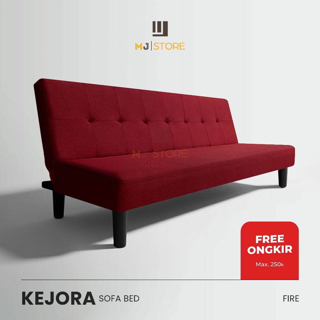 Sofabed Kejora Daphnie Oakland Sofa Bed Fabric Maroon Fire Tempat Duduk Multifungsi Merah Sofa Tidur