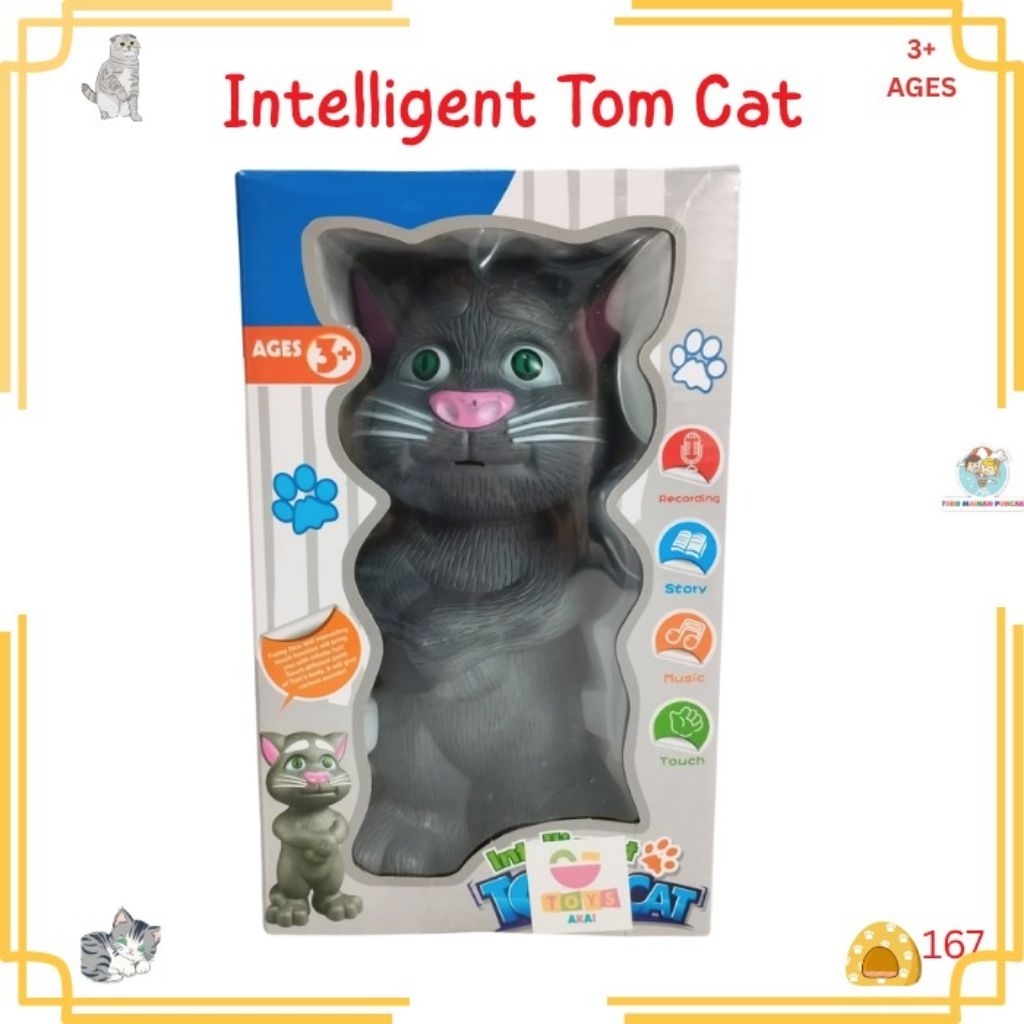 Mainan Boneka Kucing Tom Cat Bisa Berbicara Intelligent Talking TomCat