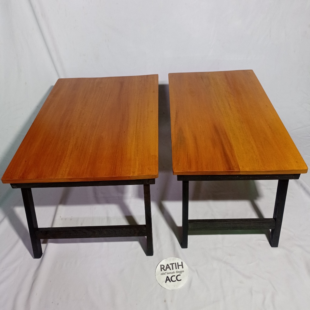 MEJA KAYU LIPAT PORTABLE PIKNIK BELAJAR MEMBACA NGAJI AL QUR'AN KOMPUTER ANGKRINGAN OUTDOOR INDOOR E