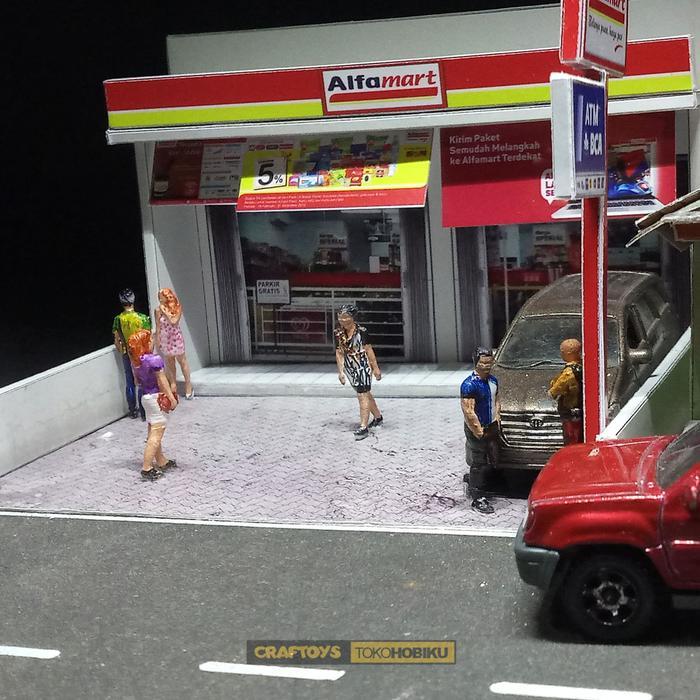 Hot Wheels - Diorama Diecast Skala 64 - Miniatur Alfamart