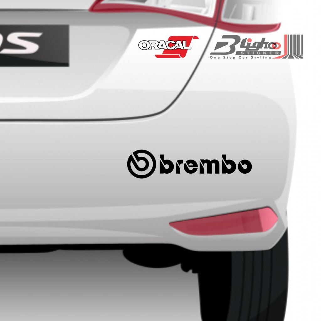 blighoo - cutting sticker mobil BREMBO stiker mobil keren berkualitas