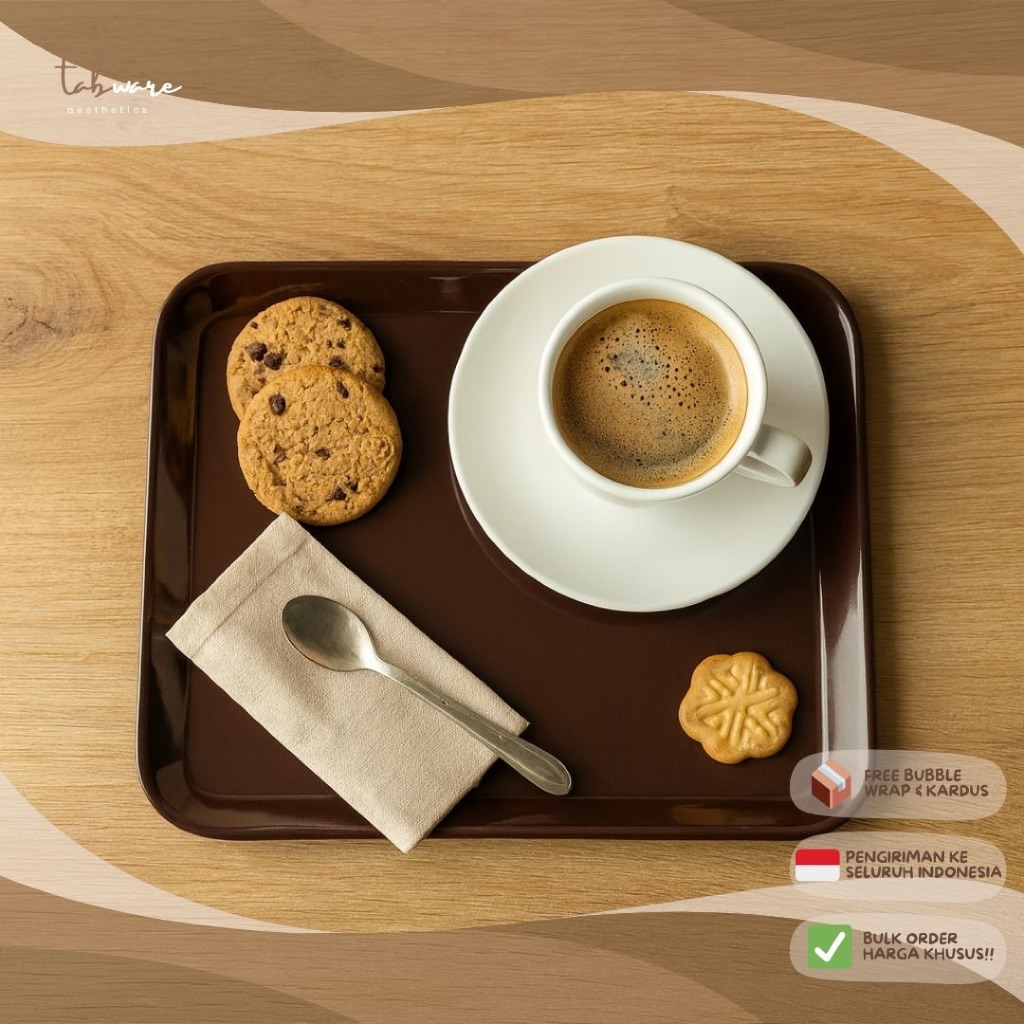 (1pc) Piring Kotak/Piring Saji/Piring Kue/Piring Coklat/Baki Kecil bahan melamine