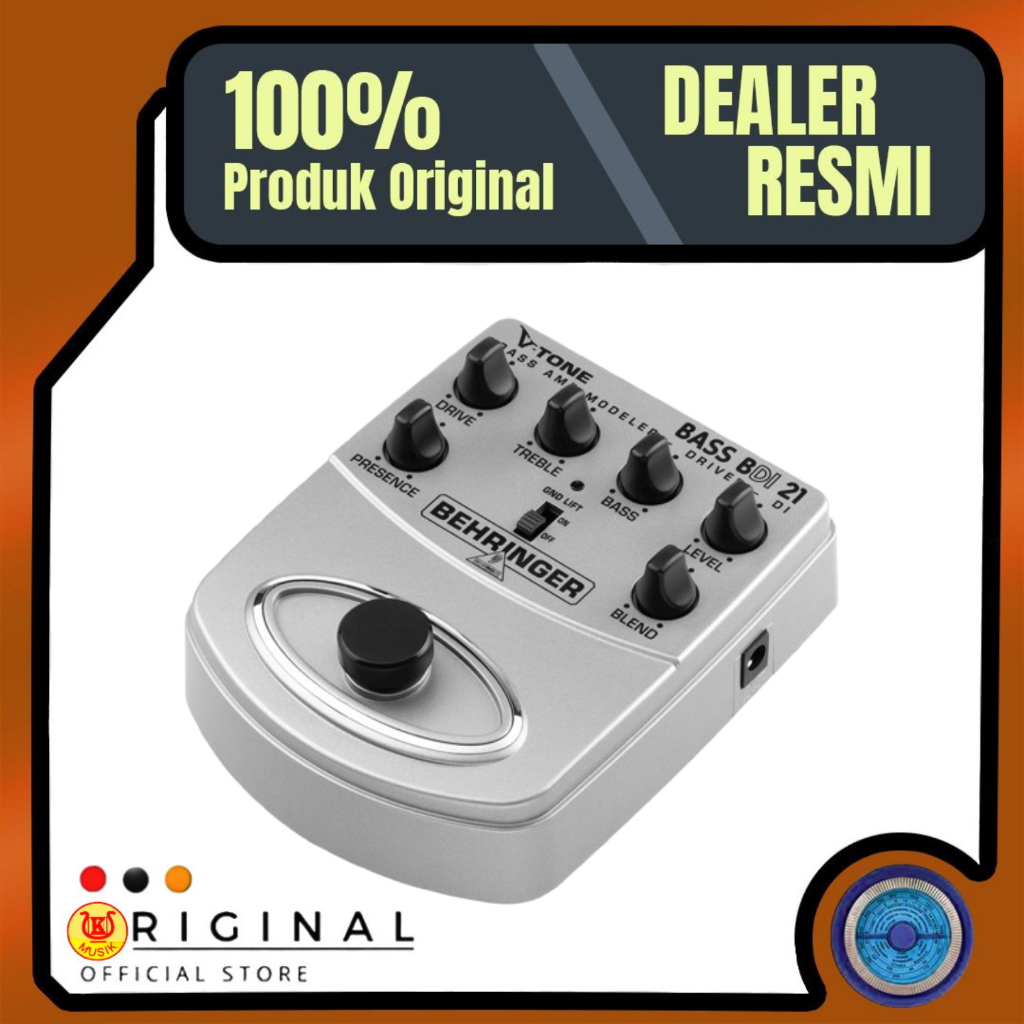 Behringer BDI21 / Efek Bass Amp Modeler / Bass Amp Modeler/Direct Recording Preamp/DI Box