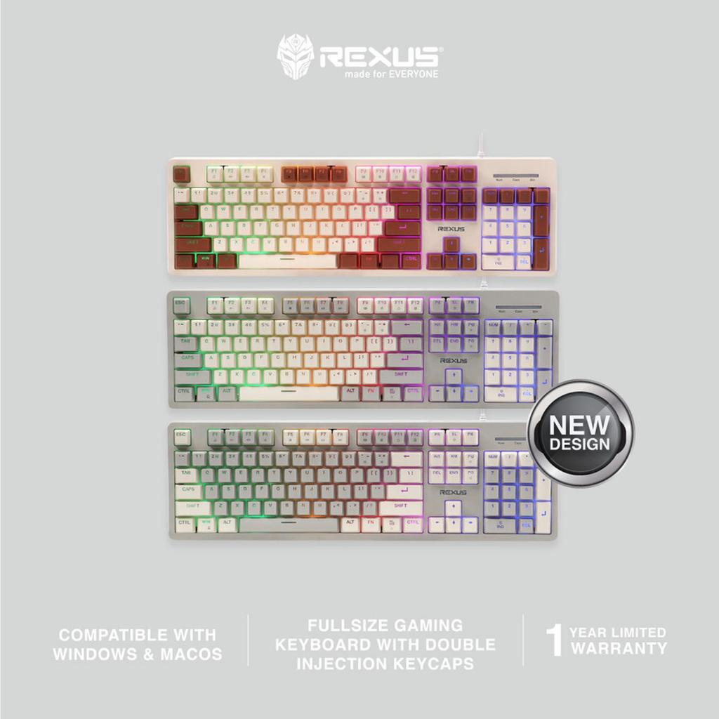Rexus Battlefire K9E V2 / K9E V2 Gaming Keyboard Rainbow LED Fullsize