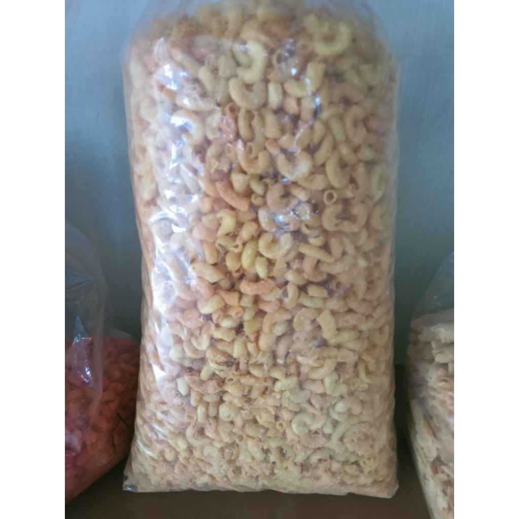 macaroni usus rasa keju,macaroni pedas 250gr,500gr(Snack kiloan)