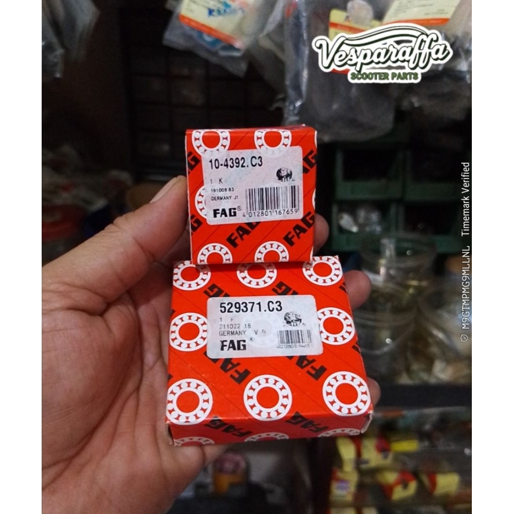 sepasang laher bearing FAG kruk as besar vespa ps px pxe excel exclusive strada spartan npx T5