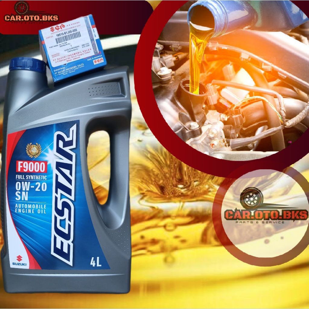 OLI MESIN MOBIL SUZUKI ECSTAR 0W 20 FREE FILTER OLI SUZUKI