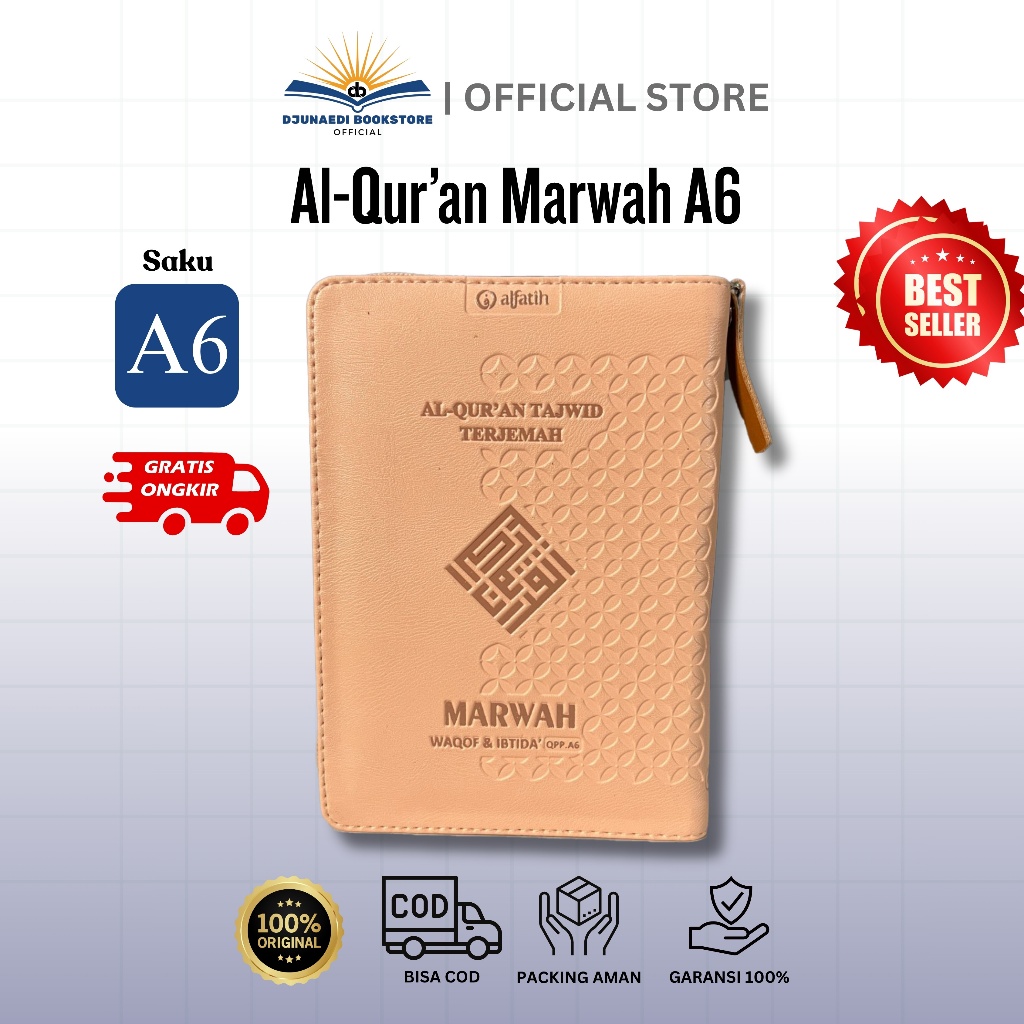 Al Quran Marwah Sleting Jaket A6 Wanita Akhwat Safar Al Quran Saku | Penerbit Al Fatih