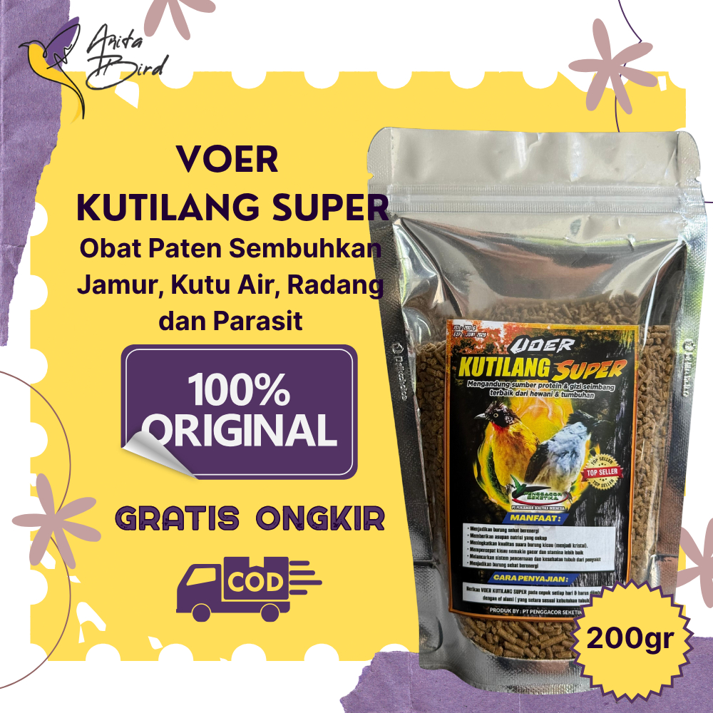 Voer Kutilang Super 200g Penggacor Burung Pakan Burung Bikin Suara Kristal Dan Stamina Maksimal