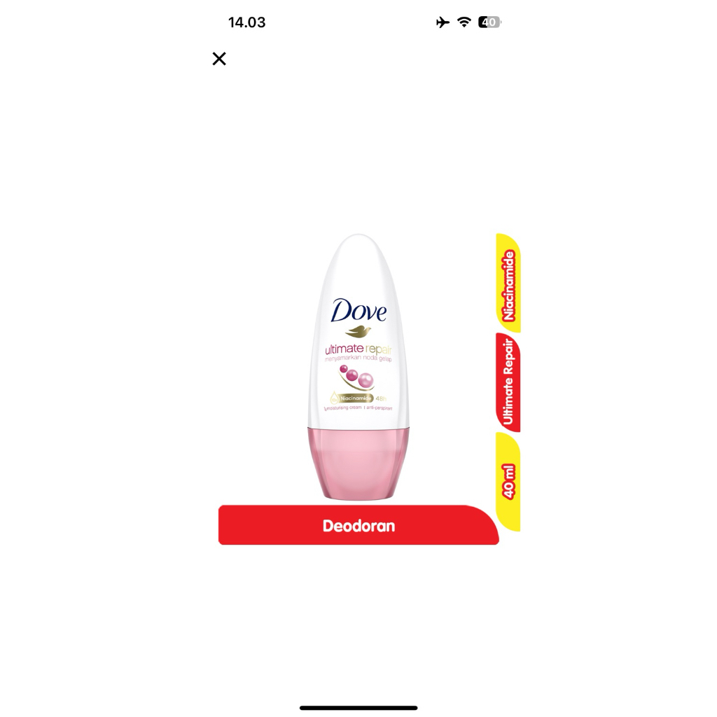 Deodorant Ultimate Repair Dove 40ml