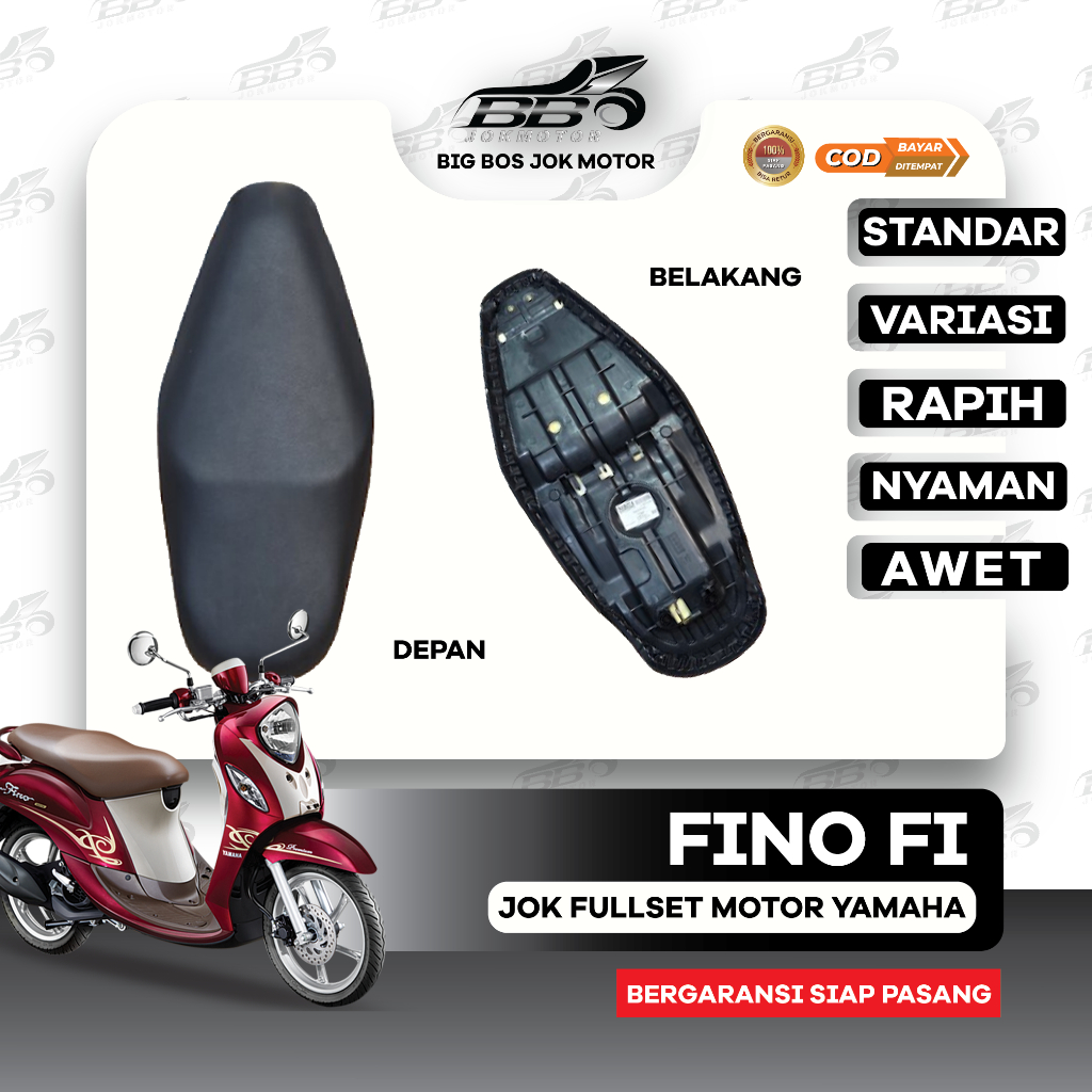 Jok Motor Fino FI Siap Pasang I Jok Yamaha Mio Fino Kulit Standar & Variasi