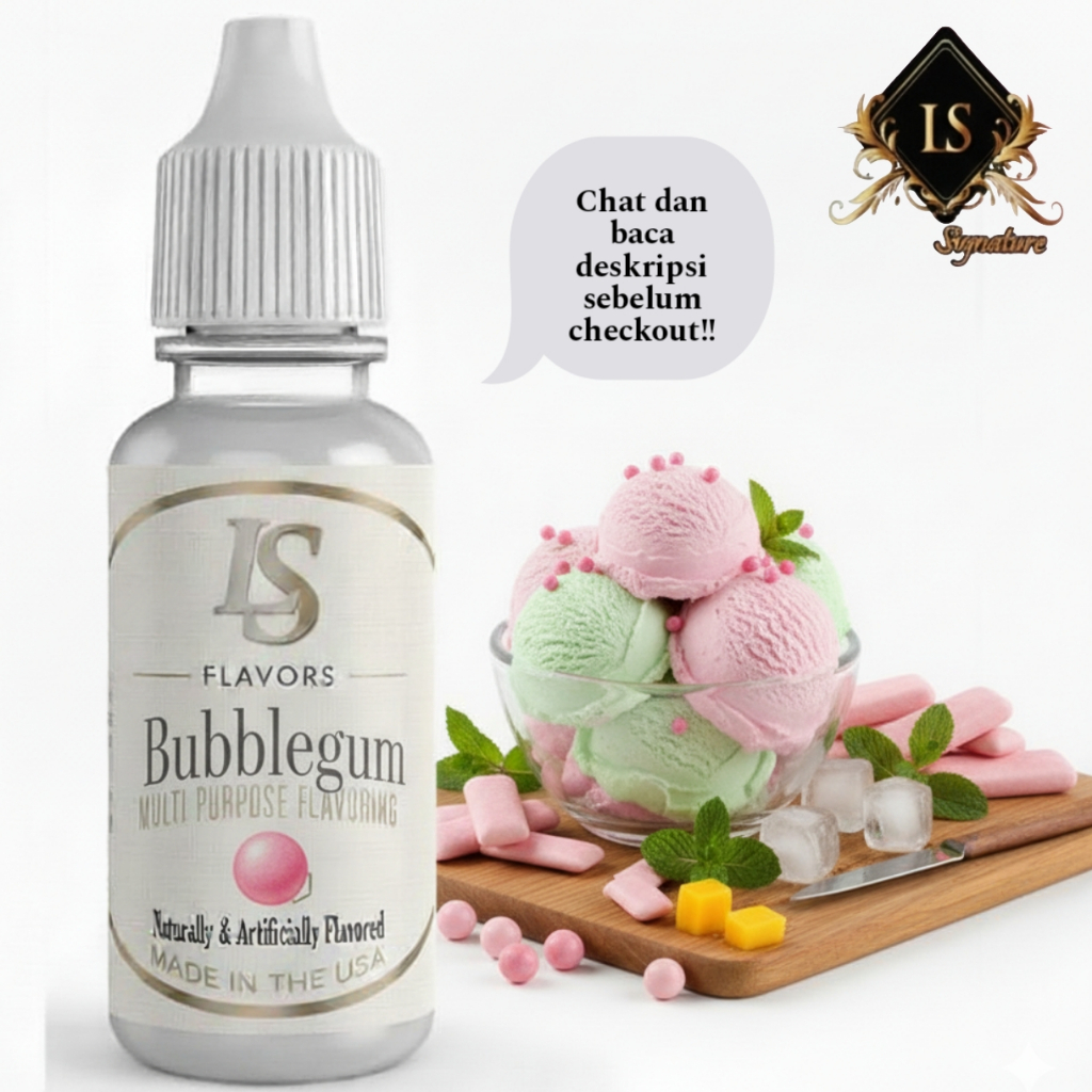LS FLAVOUR BUBBLEGUM MINT 30ML DAN 60ML