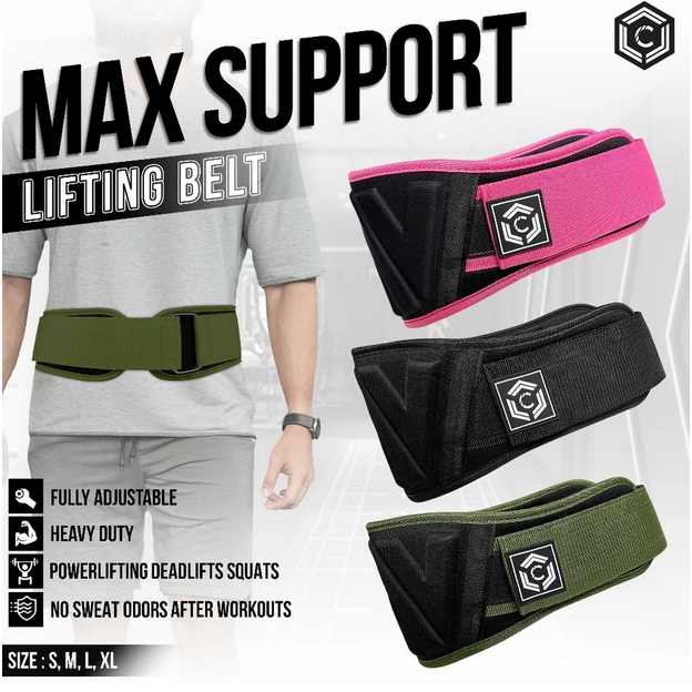 Sabuk Pinggang Olahraga Gym Fitnes Pria Wanita Waist Support Belt CORRENATION Premium / Sabuk Powerb
