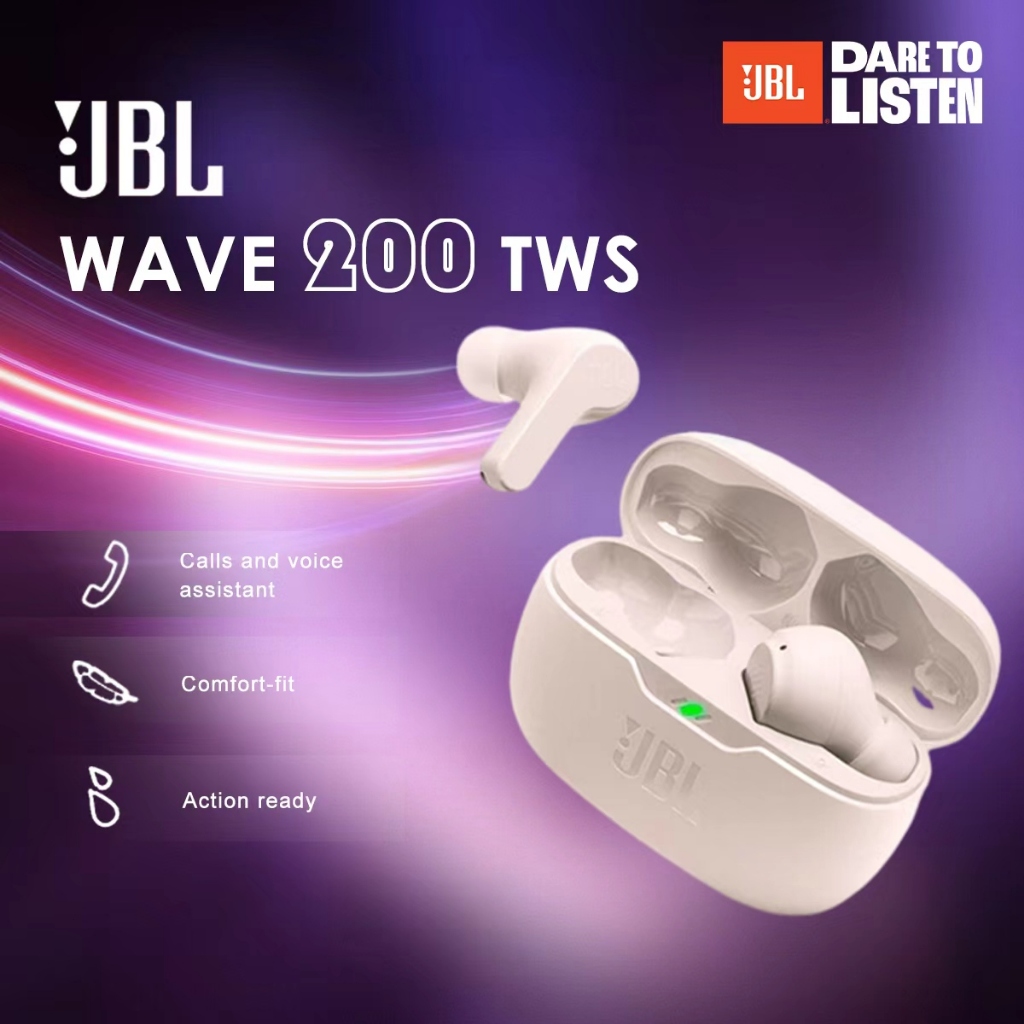 in stock JBL Wave 200TWS True Wireless Earbuds/Bluetooth Earbuds Earphone In-Ear Sport Waterproof He