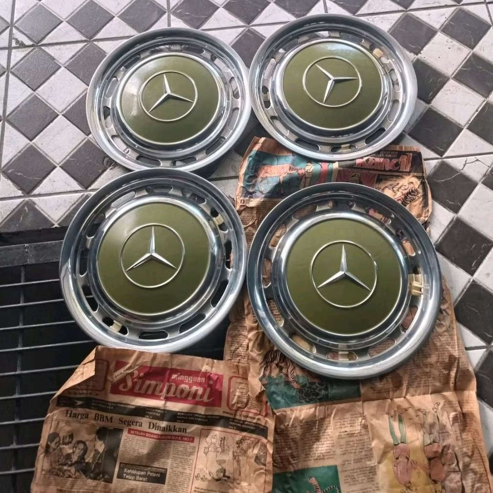 wheel dop atau dop cover mobil ori NOS mercy kebo mini tiger original ring 14