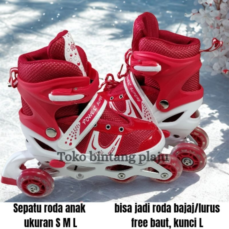SEPATU RODA ANAK DEWASA BAJAJ DEWASA LAMPU ROLLER BLADE