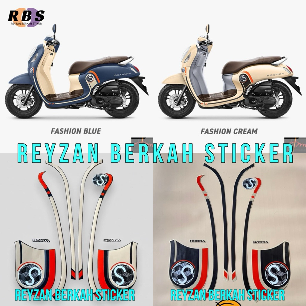 STIKER STRIPING LIS LES BODY MOTOR SCOOPY FASHION 2020 2021