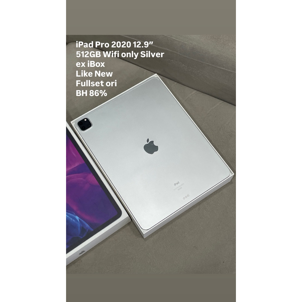 iPad Pro 2020 12.9inch 512GB Silver Wifi only Like New ex iBox