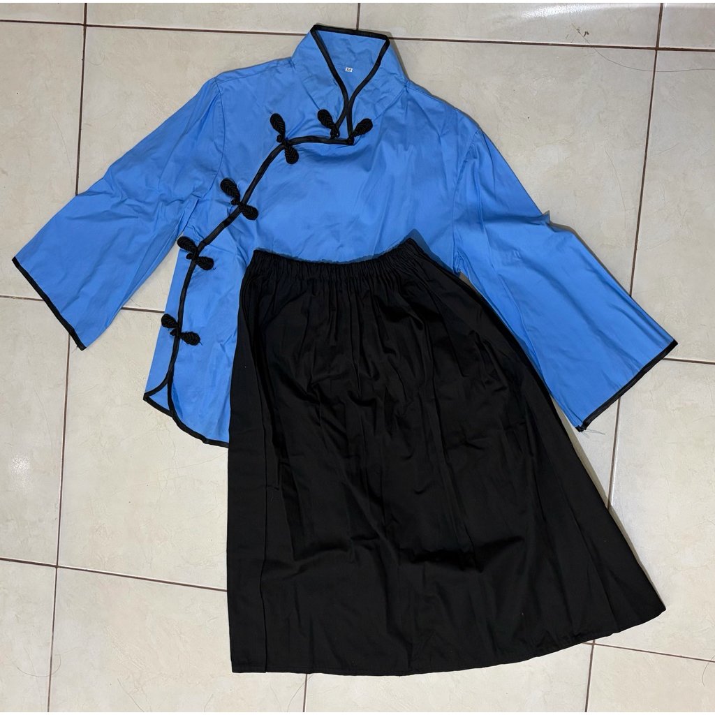 baju stelan model cina anak perempuan