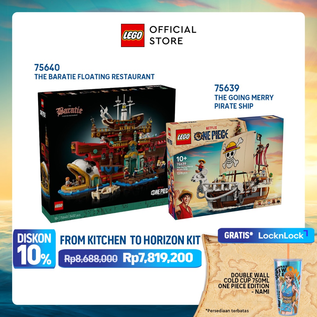 LEGO ONE PIECE Bundle - LEGO ONE PIECE 75640 The Baratie Floating Restaurant + LEGO ONE PIECE 75639 