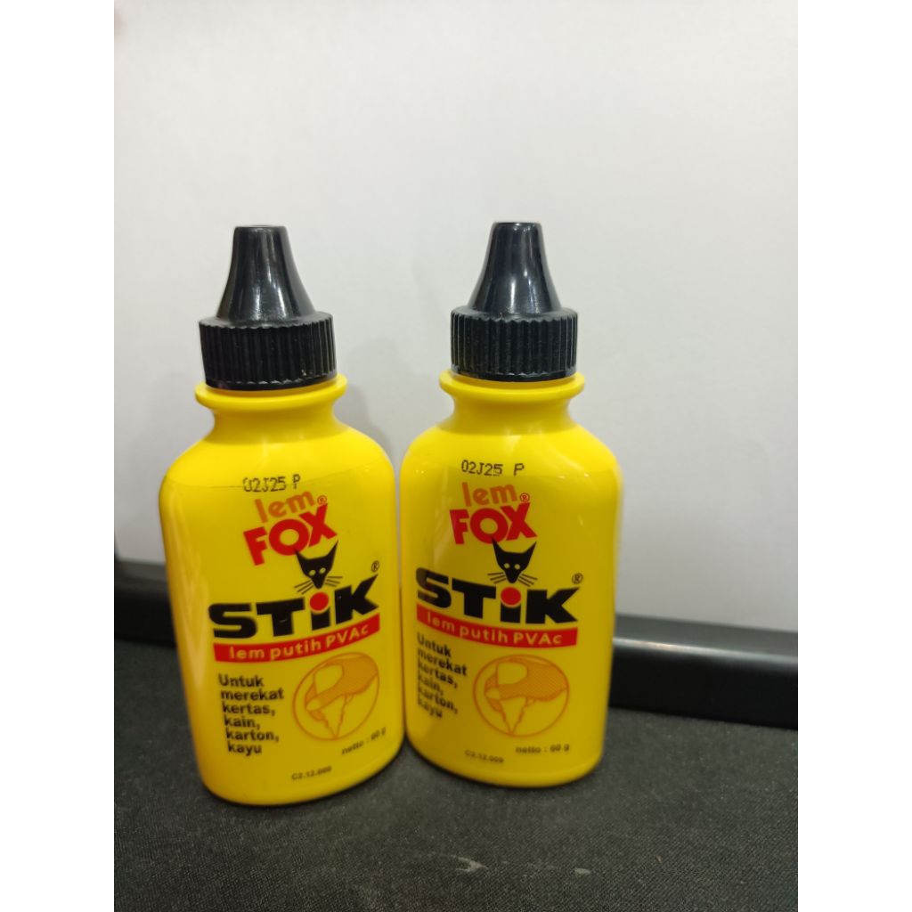Lem Fox Stik PVAc Botol Kuning 60 gr