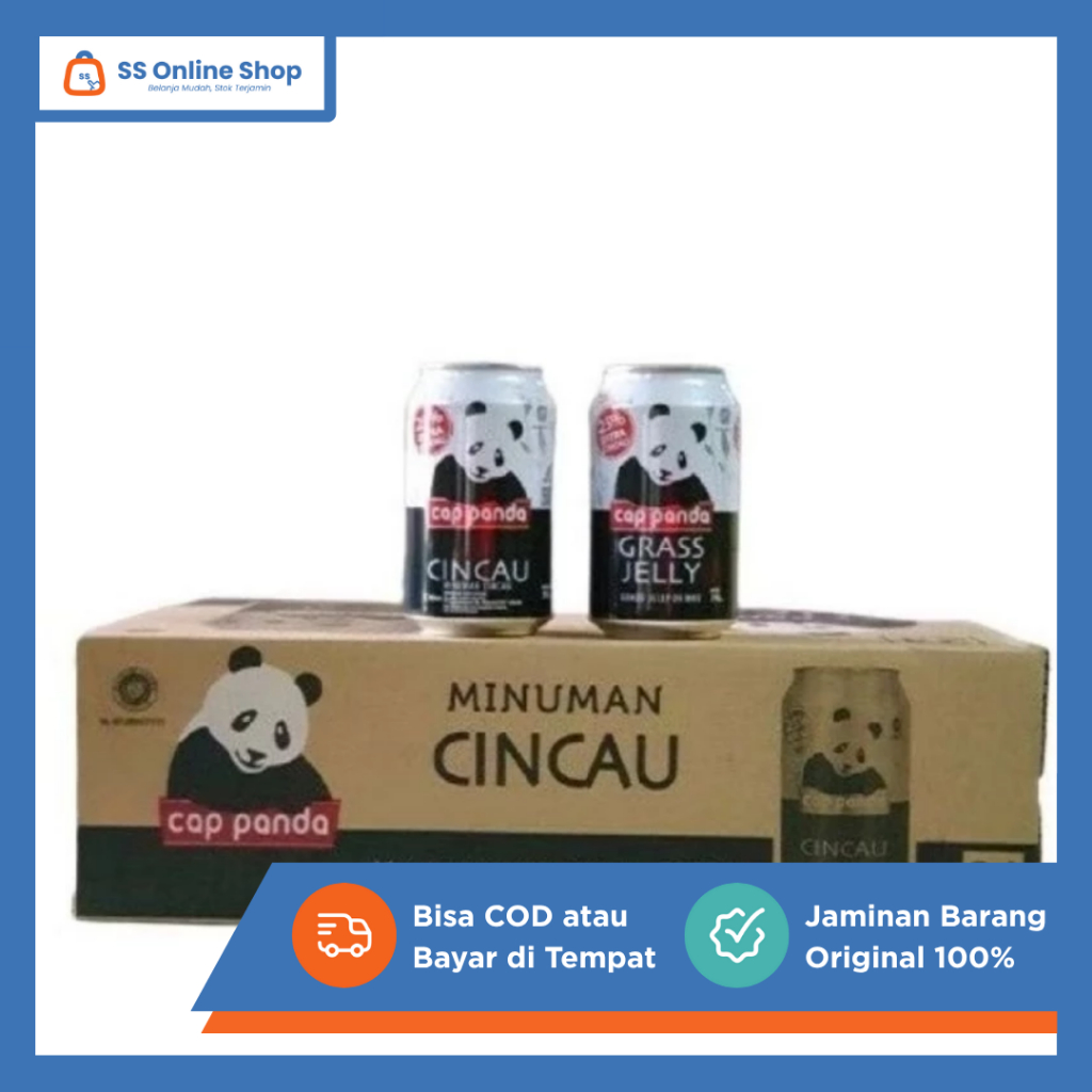 Cap Panda Cincau Kaleng 310ml – 1 Dus Isi 24, Minuman Segar & Praktis￼