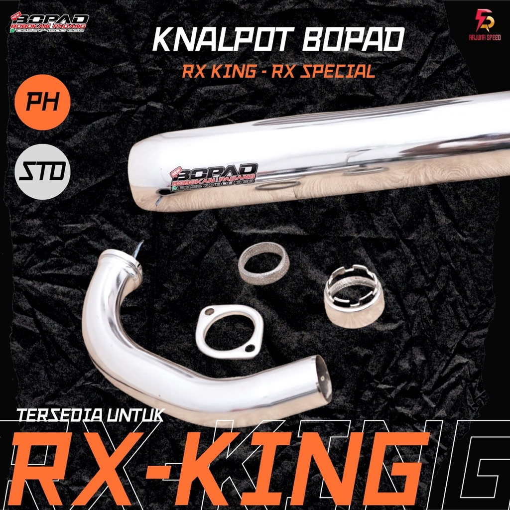 BOPAD FULLSET KNALPOT BOBOKAN PADANG ORIGINAL BOPAD RX KING
