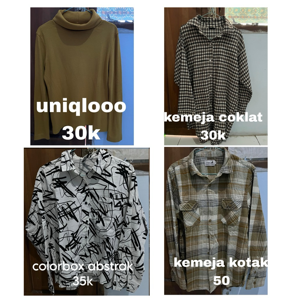 baju preloved/vest/kemeja/sweater/hoodie/cardigan/crop top