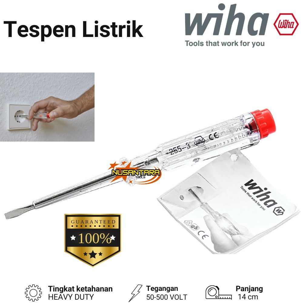 Obeng Tespen AC 220-250 Volt Wiha - Obeng Elektrik AC Made In Germany