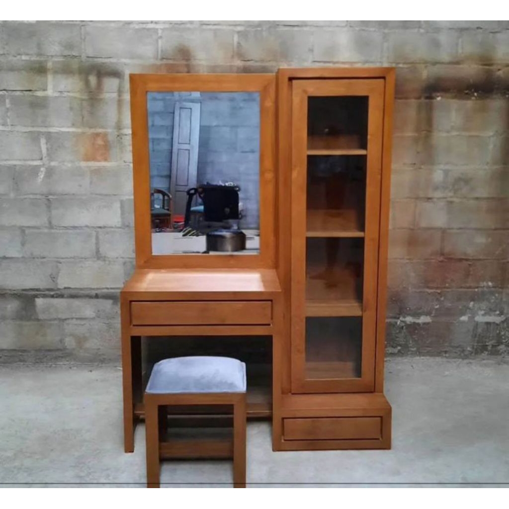 meja rias/meja rias samping lemari/meja rias samping lemari kayu susun/meja rias samping lemari paka