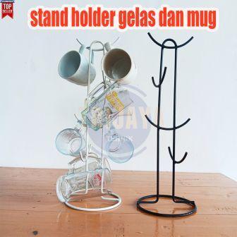 Gantungan Gelas 8 Slot  Besi  Rak Cangkir Rak gelas Besi Kuat