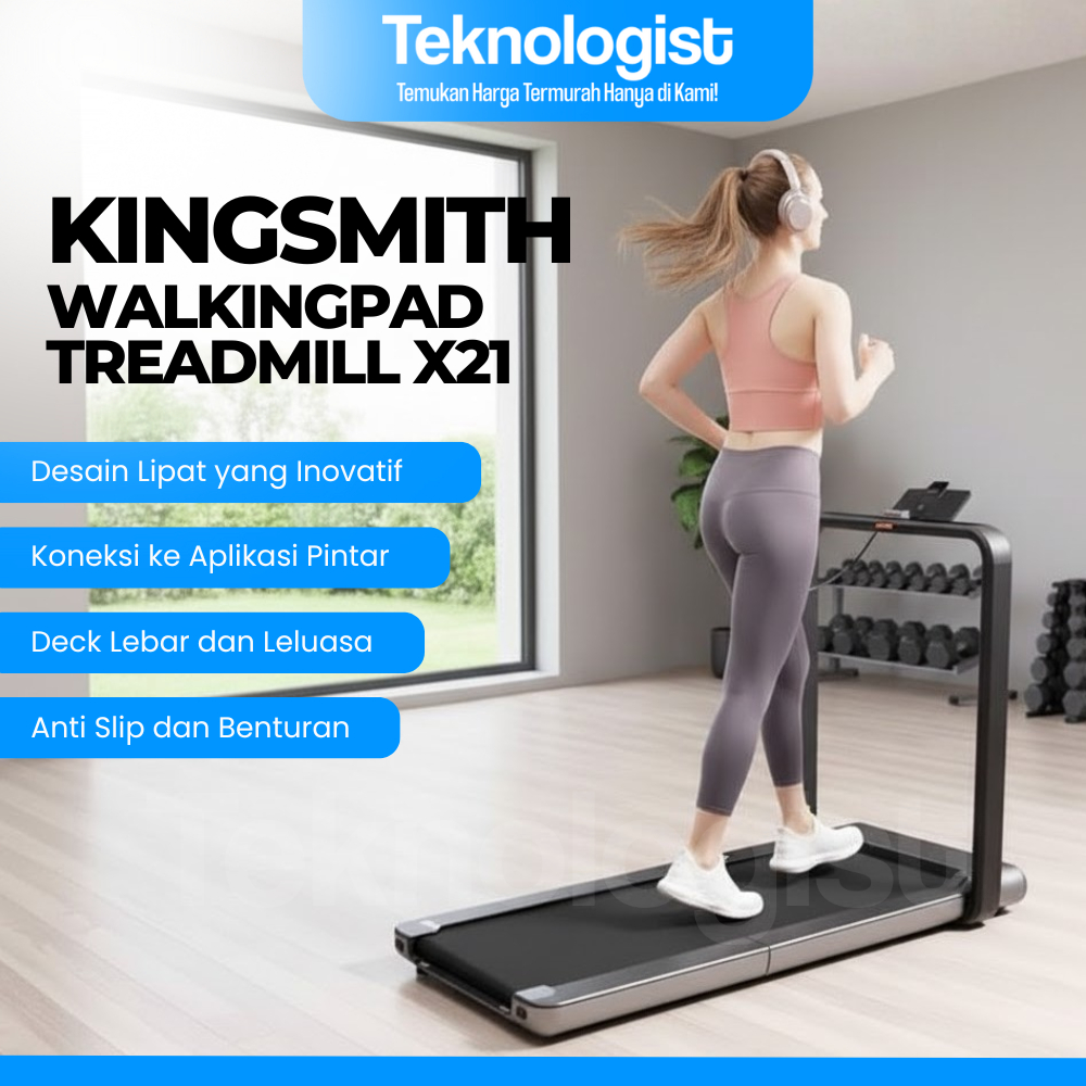 Kingsmith WalkingPad Treadmill Rumah Lipat Kingsmith X21 Smart WalkingPad dengan NFC Control