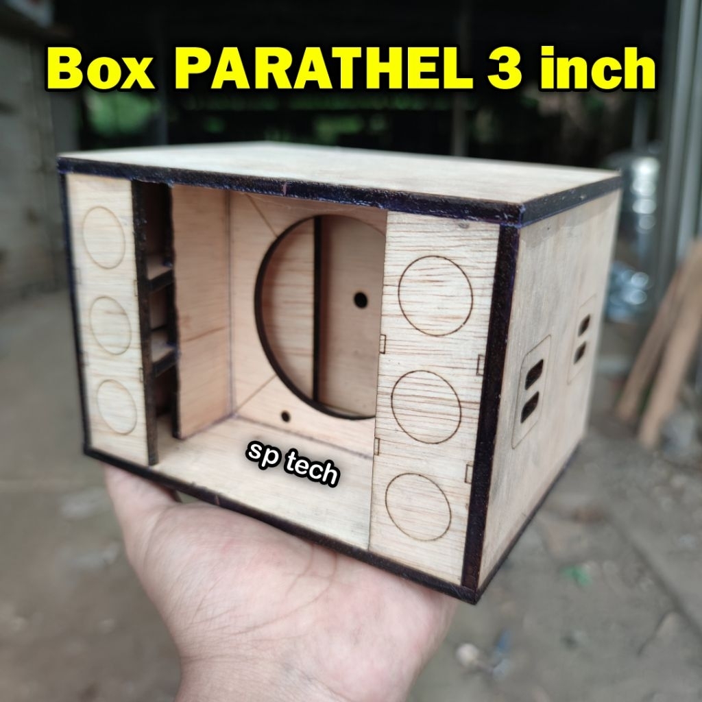 box parathel 3 inch sekema ORIGINAL bahan pakai triplek 5mm
