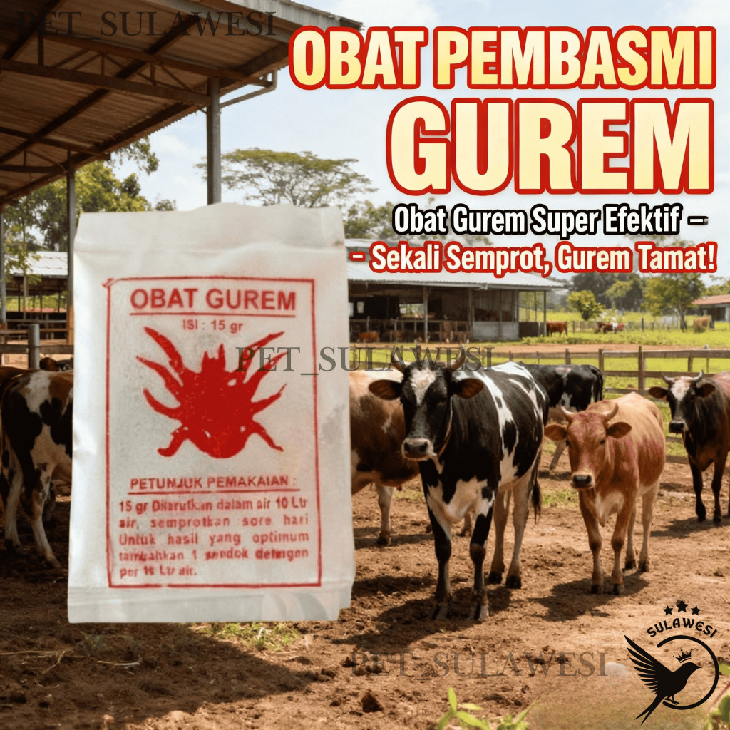 Obat Gurem 15gr – Pembasmi Parasit Ayam, Kutu & Tungau di Kandang Unggas