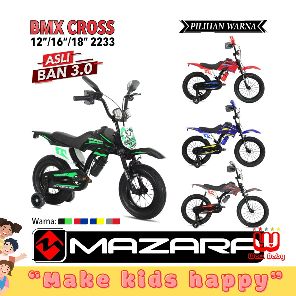 SEPEDA BMX CROSS MAZARA 2233 – BAN ASLI 3.0