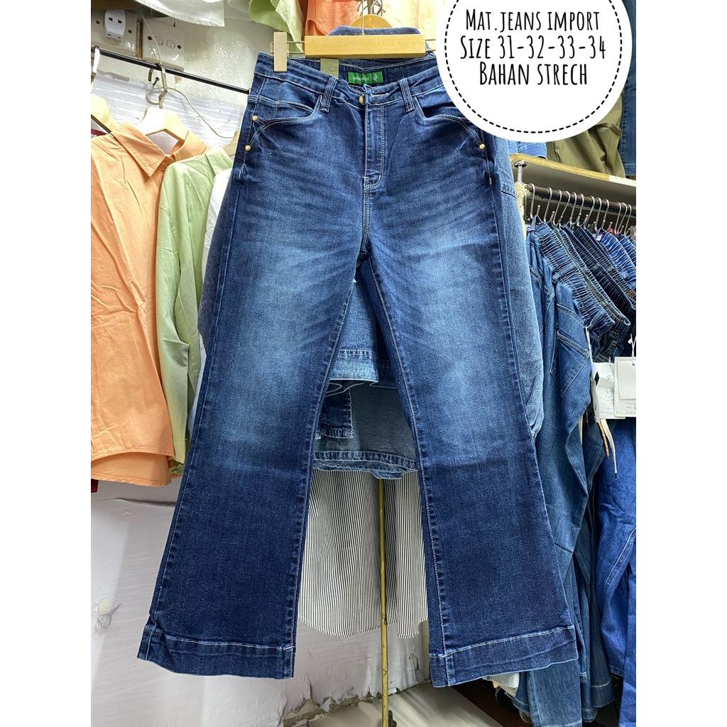 celana jeans kulot import wanita