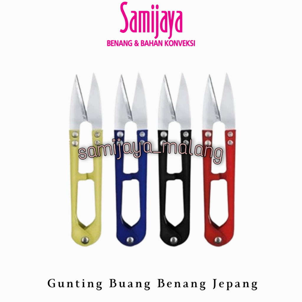 Gunting buang benang/gunting industri bergerigi/gunting cetit Kualitas Jepang Warna Warni
