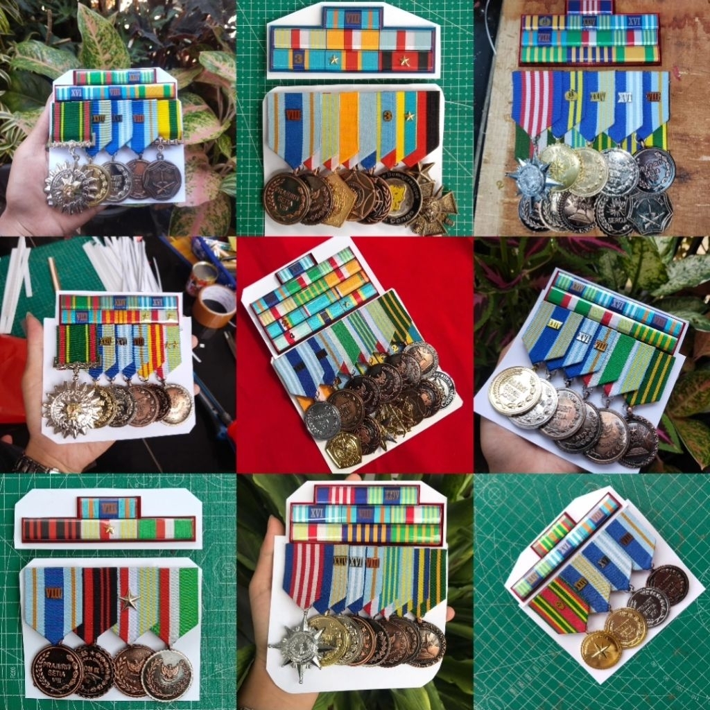 (CUSTOM) PITA JASA/TANDA KEHORMATAN/SATYA LENCANA PDH & PDU MEDALI TNI AU, AD, AL/POLRI/ASN/PRAMUKA