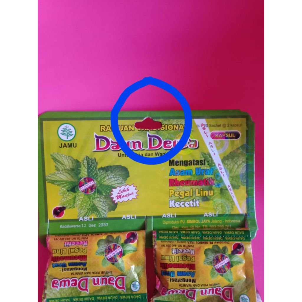 Kapsul Daun Dewa Original Jamu