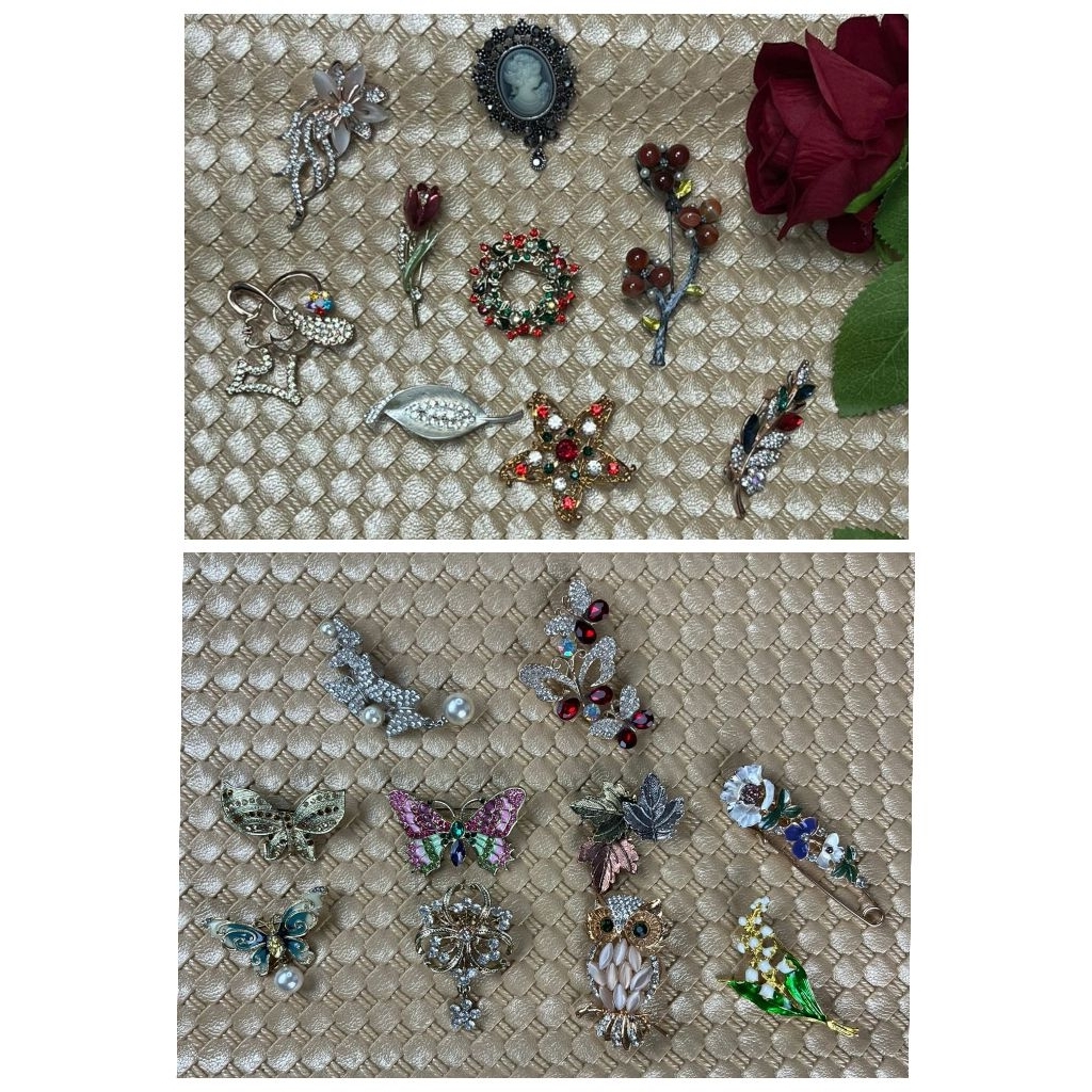 BROS PIN HIJAB WANITA BERBAGAI BENTUK BAHAN BERKUALITAS