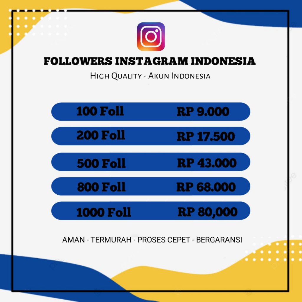 FOLLOWERS INSTAGRAM INDONESIA PERMANEN BERGARANSI