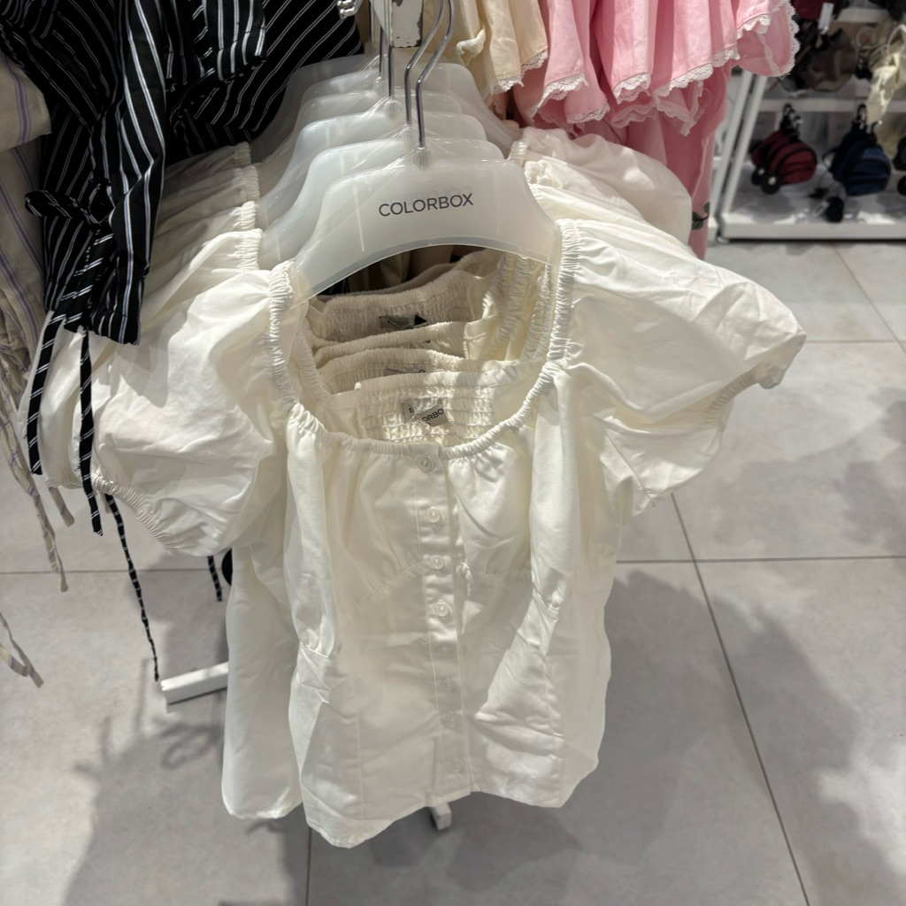 blouse sabrina  lengan puff baloon colorbox sale