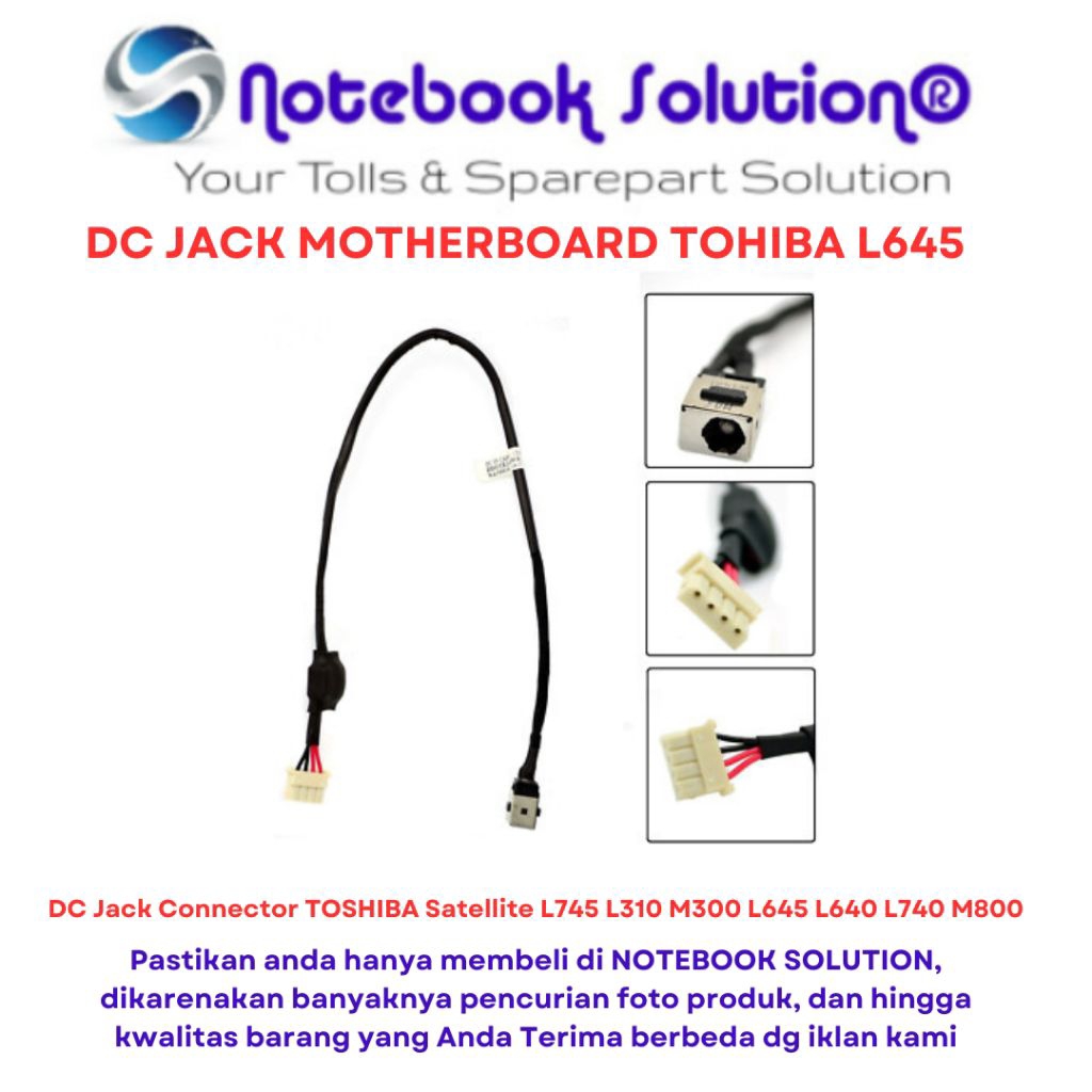 Dc jack Motherboard Labtop toshiba Satellite L645 L640 series