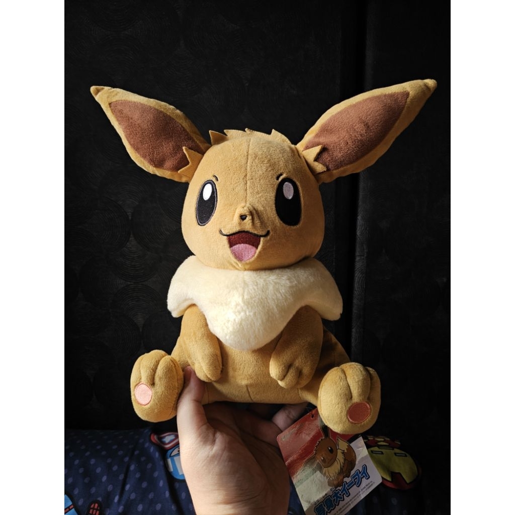 Boneka Pokemon EEVEE LIFESIZE Original Pokemon Center New Tag