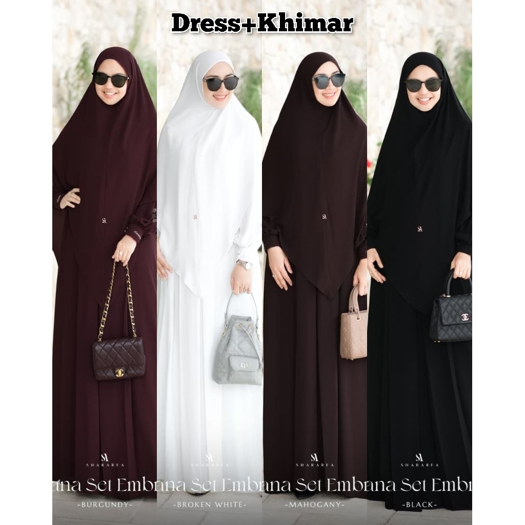 Syarafana Set Embroiderry (Set Khimar Syari) by shararea