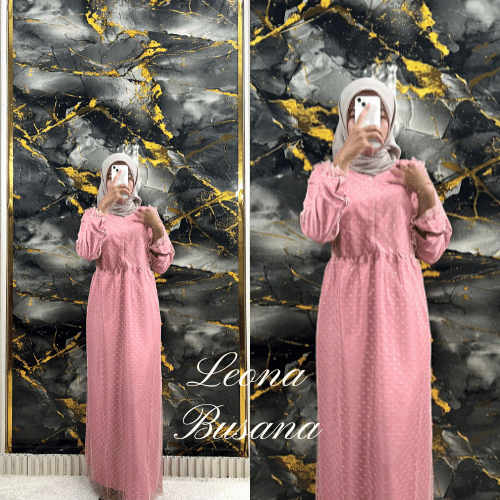 Gamis Brukat Tille Premium Gamis Zurra Dress Pesta Kondangan Lebaran Kekinian Polkadot Wanita Remaja