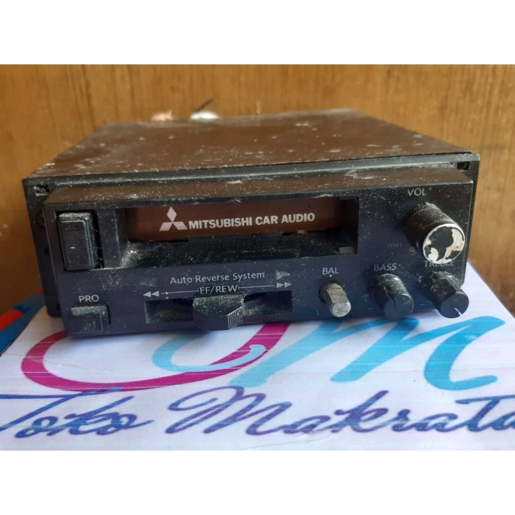 radio tape mobil jadul lawas lama langka MITSUBISHI CAR AUDIO mati off