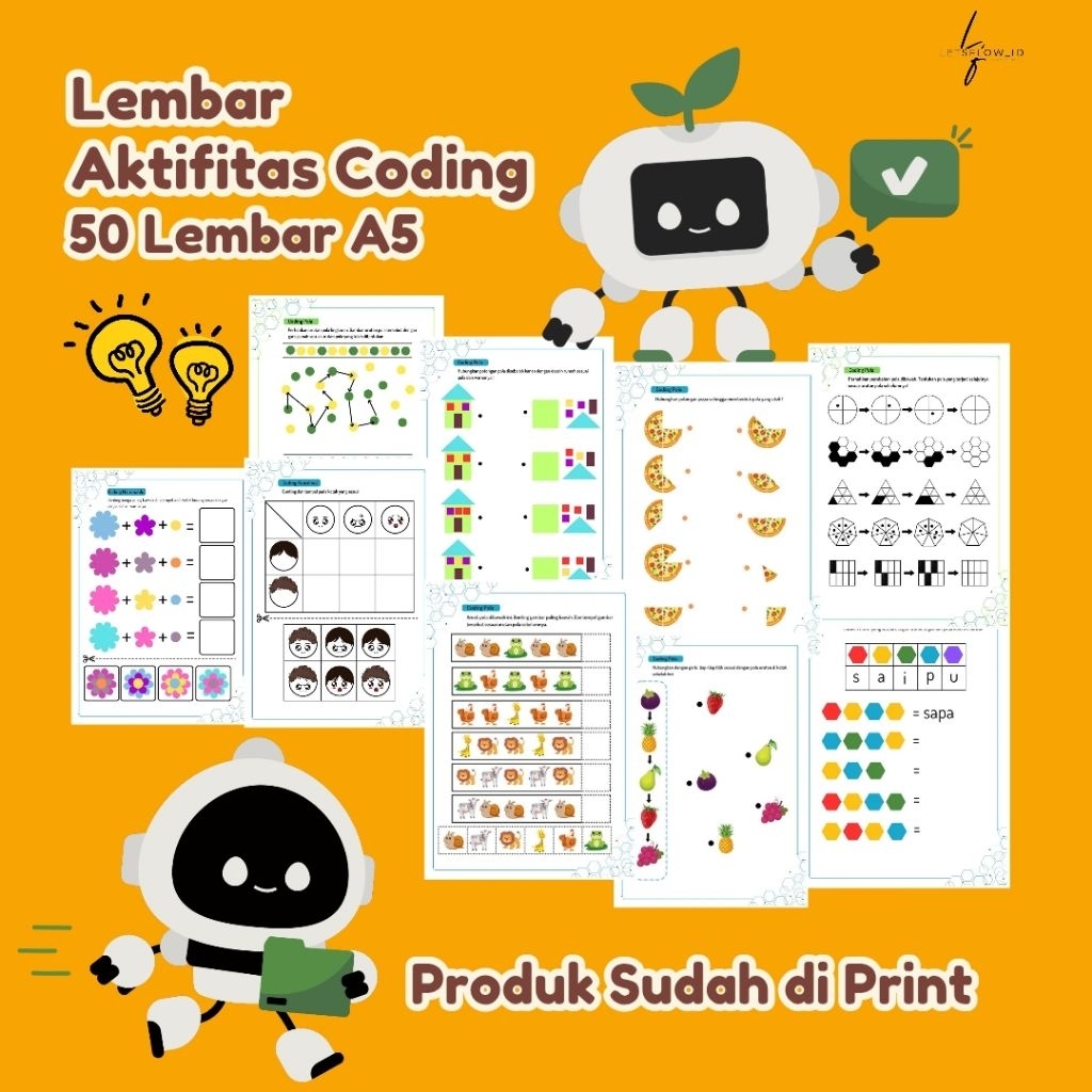 Lembar Aktifitas Coding | Coding for Kids | Anak Belajar Coding